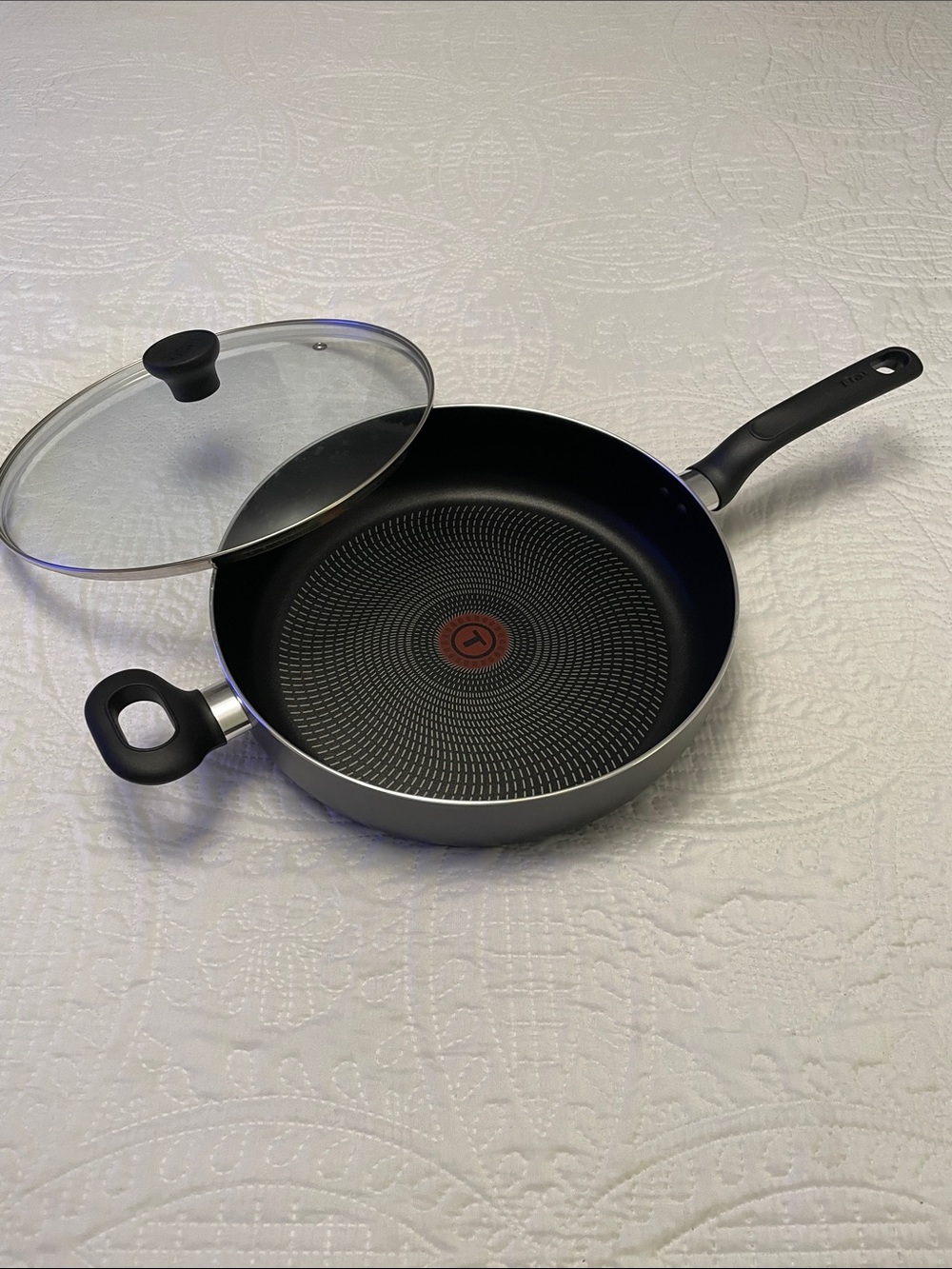 Like New T-fal HEAT MASTERY Nonstick Large 12” Fry Pan Sauce Pan EASY CARE